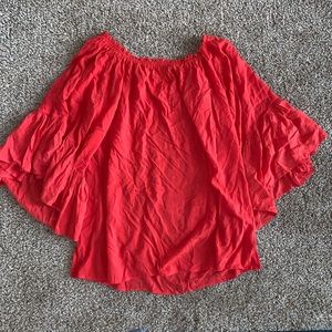 Red-Orange Flowy Dress